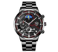 AKTOUR Orologi Da Lavoro per L'edilizia Da al quarzo analogico in acciaio inossidabile casual Orologio da polso da uomo Orologio casual con data di lavoro Donne S (D, One Size)