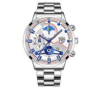 AKTOUR Orologi Da Lavoro per L'edilizia Da al quarzo analogico in acciaio inossidabile casual Orologio da polso da uomo Orologio casual con data di lavoro Donne S (F, One Size)