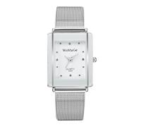 AKTOUR Orologio Da Orologio analogico al quarzo da donna sottile e alla moda con quadrante rettangolare bianco con cinturino in lega Orologio Da Orologio (White, One Size)