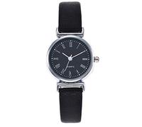 AKTOUR Orologio Da Orologio arabe di cuoio guardano l'orologio delle donne di piccola moda del quarzo Orologio Da Orologio (Black, One Size)