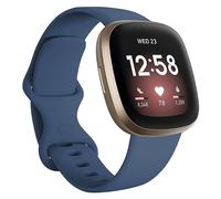 AKTOUR Orologio da uomo minimalista in silicone tinta unita cinturino compatibile con Versa 3 e Sense Bn2039-59e, Blu scuro, misura unica