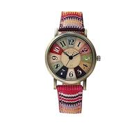 AKTOUR Orologio per uomini anziani, multicolore, motivo arcobaleno, cinturino largo, A1, misura unica