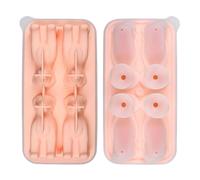AKTOUR Stampo per cubetti di ghiaccio a forma di cane, in silicone, per 4 cubetti di ghiaccio, per whisky, cocktail, caffè, frusta e glassa (A, taglia unica)