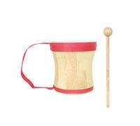 AKTOUR Tamburello per bambini per adulti con bacchetta in pelle di pecora per adulti, per spettacoli, feste e festival musicali, set batteria per bambini sotto i 30 anni (rosso, taglia unica)