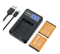 AKTTKA Batteria NP-45 1200mAh Compatibile Con Fujifilm INSTAX Mini 90 E Olympus FE-320 E FinePix XP50, XP60, XP70, JZ500,J100,JV105, Z100fd, T500 E Con ulteriori fotocamere (2 x Batterie da 1200mAh)