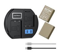 AKTTKA Batteria NP-W126S/W126 1680mAh 2-Pack e caricatore PD10W per Fujifilm X100F, X-A1, X-E2, X-E2S, X-Pro1, X-Pro2, X-T1, X-T2, X-T3, X-T10, X-T20, X-T100, Display LCD