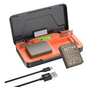 AKTTKA Batteria NP-W126S/W126 1680mAh(2Pack)20W Caricabatterie veloce per fujifilm X100F/X100VI/X-A1/X-E1/X-E2/X-E3/X-M1/X-Pro1/X-T1/X-T2/X-T3/X-T50/HS30EXR/HS35EXR, SD Organizzatore