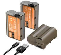AKTTKA Batterie EN-EL15C 3000mAh (confezione da 3) con ricarica diretta tramite USB-C - Compatibili con Nikon EN-EL15/EL15C, Z8, Z7, Z6, Z5, Z6II, Z7II, Z6III, D7500, D7200, D750, D850, D780, D7000