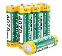 AKTTKA Batterie Ricaricabili Al Litio AA, 8 Pezzi, 4070 mWh 1,5 V, Compatibili con Controller Per Videogiochi, Serrature Intelligenti, Mouse E Tastiera Wireless, Termometri Auricolari
