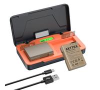 AKTTKA EN-EL14 Battery 1680mAh (2Pack) 20W Ricarica Rapida Set di Conservazione per Nikon D3100/D3200/D3300/D3500/D5100/D5300/D5500/D5600/P7000/P7200/P7700/P7800/Df, Display LCD, Organizzatore SD