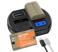 AKTTKA LP-E6/LP-E6N Batteria,Caricabatterie 18W con 2 Batterie di Ricambio (3000mAh) Compatibile con Canon LP-E6/LP-E6N e EOS 5D Mark II/III/IV, 6D, 6D Mark II, 7D, 7D Mark II, 60D, 70D, 80D, 90D