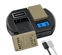 AKTTKA Set di 2 batterie LP-E17 con ricarica USB-C e caricatore doppio, per Canon EOS R8, RP, R10, R50, R100, 200D, 250, 77D, 750D, 760D, 800D, 850D, M6 II, M5, M3, T6i, T6s e Plus
