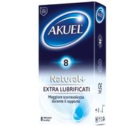 Profilattico akuel natural+ extralubrificato 8 pezzi