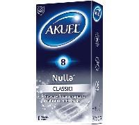 Akuel Nulla Profilattici Ultra Sottili Easy-Fit Sensazione Naturale 8 Pezzi