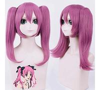Akuma No Riddle Haru Ichinose Parrucca Cosplay rettilinea medio lunga per le donne Anime Capelli sintetici Viola Clip a due artigli Coda di cavallo PL-555