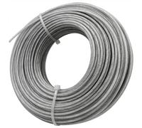 Akuoly Filo per decespugliatore in nylon e acciaio, 2,4 mm, 50 m, bobina di ricambio per giardini e prati