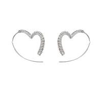 Akupressur Ohrringe Gewichtsverlust Exquisite und raffinierte unregelmäßige herzförmige Ohrringe mit Diamanten und einfachem und vielseitigem Temperament. Individuell coole und Ohrringe (A, One Size)