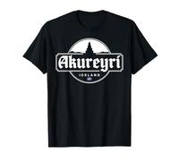 Akureyri Islanda City Travel North Adventure Maglietta