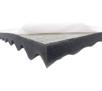 Akustikpur schiuma fonoassorbente autoadesiva - tappetini fonoassorbenti per un efficace isolamento acustico (Noppen) ca.49 cm x 49 cm x 3 cm
