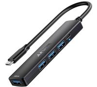 AKWOR Hub USB C a 4 porte, hub USB 3.0 con USB C alimentata/porta dati, dock USB C prolunga USB per laptop di tipo C, MacBook, iMac, Dell, HP e altri