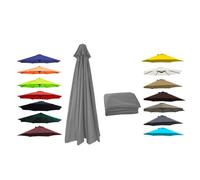 AKWQPY Copertura Di Ricambio Telo per Ombrellone A 6 Braccia, impermeabile anti-UV Tettoia In Tessuto per Ombrello Giardino, Baldacchino Sostituzione Per Ombrellone(Gray,3.0m/10ft)