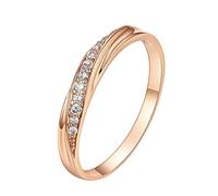 akwuiopt Anelli di fidanzamento in argento e oro rosa design delicato anello alla moda anello in resina di alta qualità taglia 9, 8, Rame, Nessuna pietra preziosa