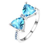 akwuiopt Elegante nodo con fiocco da donna grande anello con zirconi gioielli squisiti e brillanti gioielli alla moda adatti a tutte le occasioni mostrano perfettamente il temperamento elegante delle