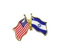 akwuiopt Spilla da bavero con bandiera americana e israeliana, spilla da donna con bandiera nazionale di Israele e Stati Uniti (rosso, taglia unica), Metallo, Nessuna pietra preziosa