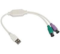 AKYGA AK-AD-15 - Adattatore per mouse da USB A a 2 prese PS/2, con cavo da 25 cm