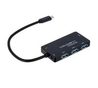 Akyga AK-AD-52 4 porte USB 3.0 Hub attivo USB A 3.0 spina 20 cm adattatore splitter