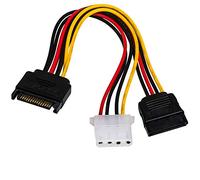 AKYGA AK-CA-32 - Cavo Adattatore SATA Maschio a Presa Molex/SATA Femmina, 15 cm