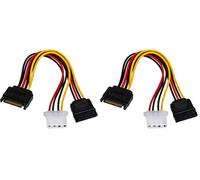 AKYGA AK-CA-32 - Cavo Adattatore SATA Maschio a Presa Molex/SATA Femmina, 15 cm (Confezione da 2)