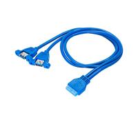 Akyga AK-CA-62 cavo USB USB 3.2 Gen 1 (3.1 Gen 1) 65 m USB 3.0 19-pin 2 x USB 3.0 Blu - Nouvo