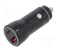 Akyga AK-CH-16 Caricabatterie da auto USB-A, USB-C®