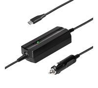Akyga AK-ND-83 Caricabatterie da auto USB-C da 65 W, alimentatore universale per auto con Power Delivery & Quick Charge 3.0, 5 V-20 V/3,5 A, cavo di ricarica per laptop per auto e camion (12 V/24 V)