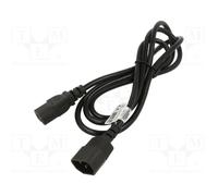 Akyga AK-PC-03C Cavo di alimentazione per PC Monitor Stampante Proiettore TV Console Gioco Cavo di alimentazione 3 Pin Estensione IEC C13 / IEC C14 1,8 m, Cavo Freddo Nero Cu 100% Rame, 3x0.75 mm2 HQ