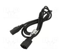 AKYGA AK-UP-06 - Cavo di Alimentazione per Server ups Hot-Plug Hot-Swap, Cavo di Alimentazione IEC C14/C15, 1,8 m, Cavo per dispositivi Freddi Nero, Cu 100% Rame, 3 x 1 mm2 HQ