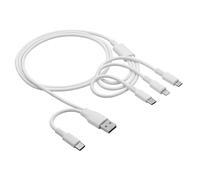 AKYGA AK-USB-52 - Cavo di ricarica 3 in 1, USB-A, USB-C, Micro USB, compatibile con iPhone, 1,2 m, 5 V, 2 A, 10 W, cavo di ricarica multiplo per smartphone e tablet
