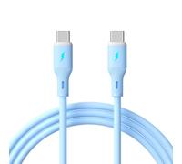 AKYGA AK-USB-68 - Cavo USB C a USB C, 1 m, in silicone, blu, 60 W, USB 2.0, 480 Mbit/s, cavo di ricarica rapida