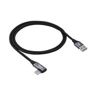 AKYGA AK-USB-74 - Cavo USB C a USB A, 1 m, connettore angolare USB C, 60 W, ricarica rapida, cavo dati USB 2.0 intrecciato