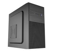Akyga AK19BK Micro Tower - Case per PC compatto con USB-C, USB 3.0 e audio HD, supporta Micro ATX, Mini ITX, Flex ATX, per uso in ufficio e a casa, senza alimentatore, nero
