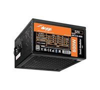 Akyga ATX - Alimentatore di rete 800 W AK-C2-800 semi-modulare P4+4, 2 PCI-E 6 + 2 pin 6 X SATA 3 X Molex Fan 12 cm 80 Plus