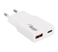 AKYGA Caricatore USB 30W USB-C®, USB-A Bianco