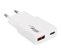 AKYGA Caricatore USB 30W USB-C®, USB-A Bianco