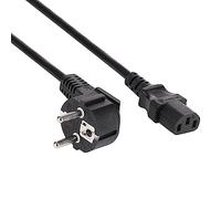 Akyga Cavo di alimentazione di alta qualità AK-PC-05S CU 3x1.5mm² CEE 7/7/IEC C13 5m per PC, stampante, schermi neri
