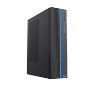 Akyga SFF - Case per computer AK-302-01BL per Mini PC Micro ATX Mini ITX, USB-C + 2 USB 3.0 + USB 2.0, presa audio CTIA, Kensington nero, senza PSU