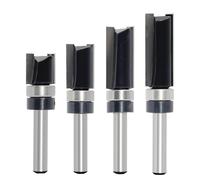 AKYLIN Set di 4 frese da copiare in legno a gambo da 6 mm, con cuscinetti a sfera, strumento da taglio professionale per router per legno