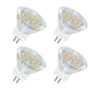 Akynite GU4 MR11 2W 12V LED Luce Naturale 4000K, 120 gradi, 250LM, Equivalente MR11 Alogene 10W 20W, AC DC 12V-24V Ø35mm GU4 Faretti LED per Cappa Cucina Camper, set di 4