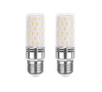 Akynite Lampadina LED E27 12W bianco caldo 3000K 1450LM, 230V, E27 100W equivalenti a lampadine alogene da 100 W, attacco a vite LED a pannocchia ES lampadina, non dimmerabile, 2 pezzi