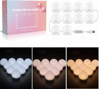 Akynite Luci da Specchio Hollywood 10 Lampadine con Adattatore Cavo USB